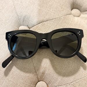 Celine Black Sunglasses with Gold Accents